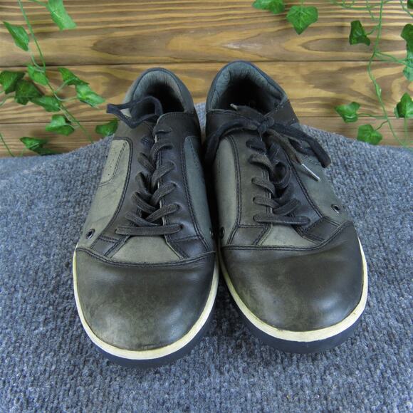100 Men's Sneaker Black Leather Size 8 Medium Gently Used 2025‎ - Picture 2 of 7